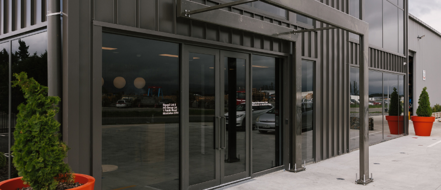 Entrance doors for commercial buildings