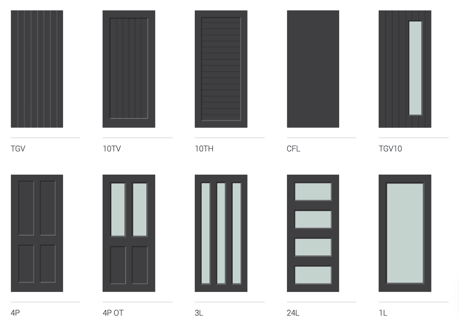 Entry door configurations