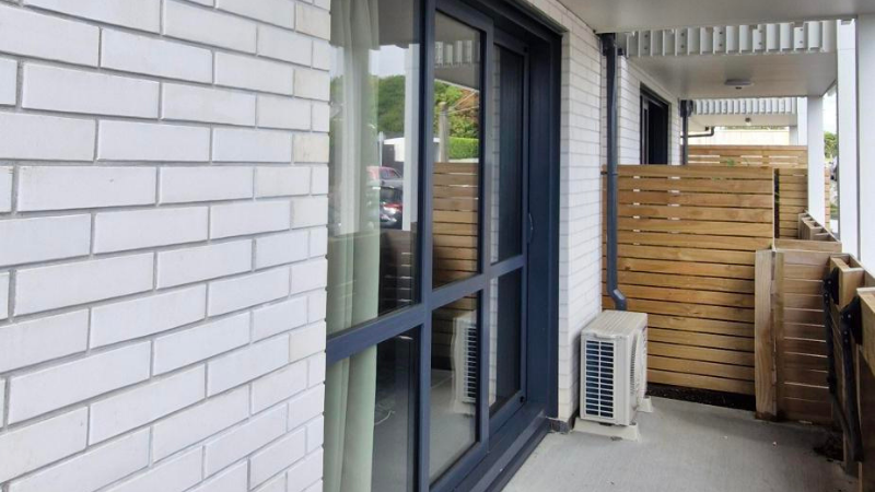 Balcony with aluminium sliding window and Low E glazing improving thermal performance in apartment living