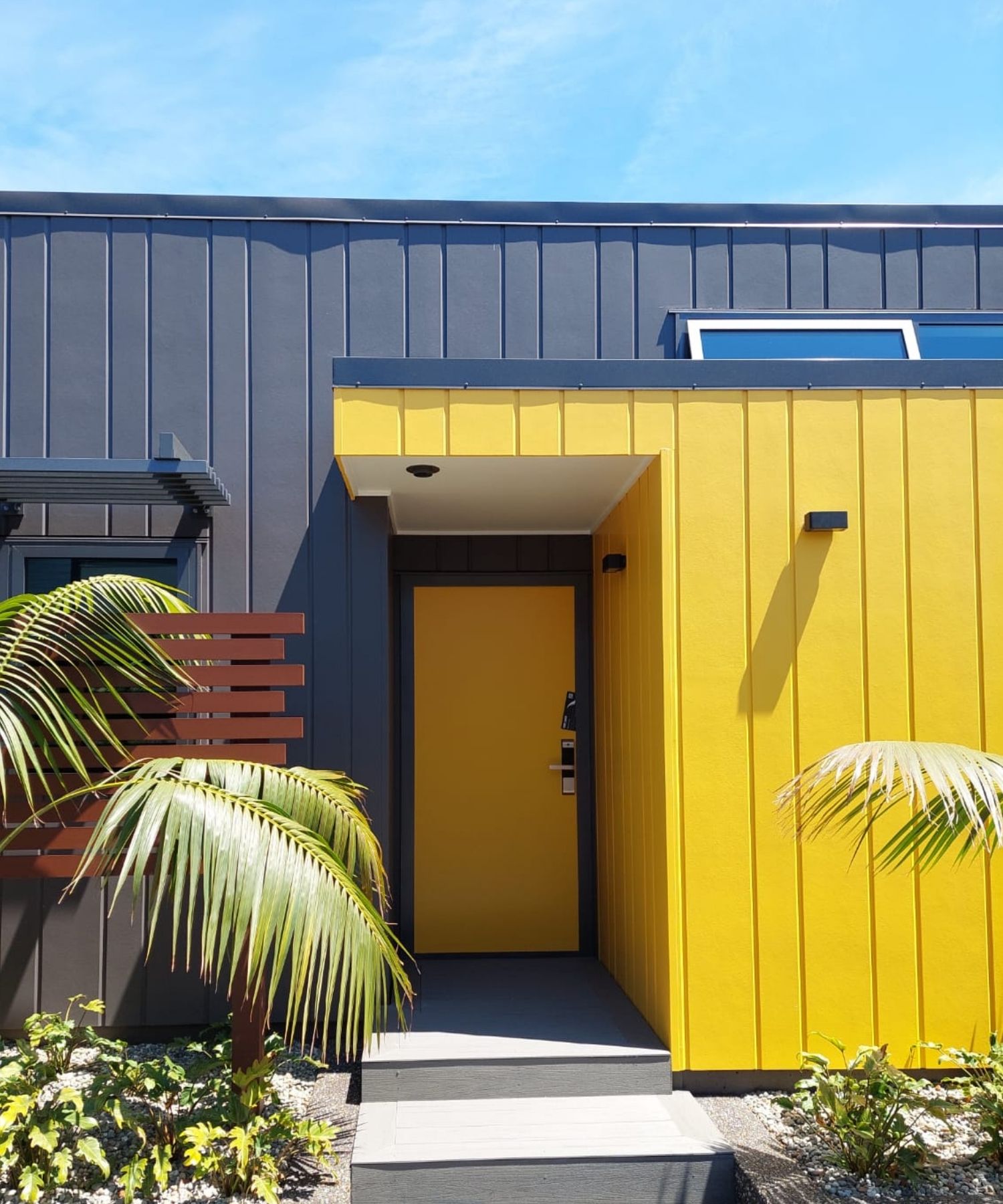 Bright coloured front door