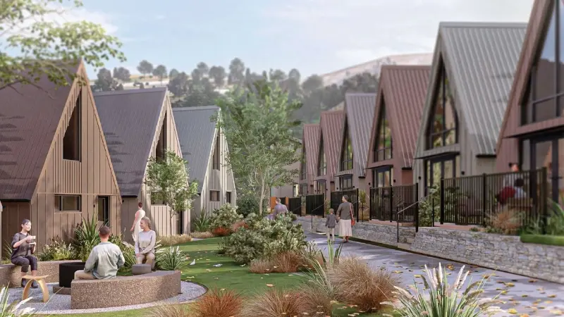 Architectural chalet development in Queenstown featuring thermal aluminium windows and doors designed for alpine performance