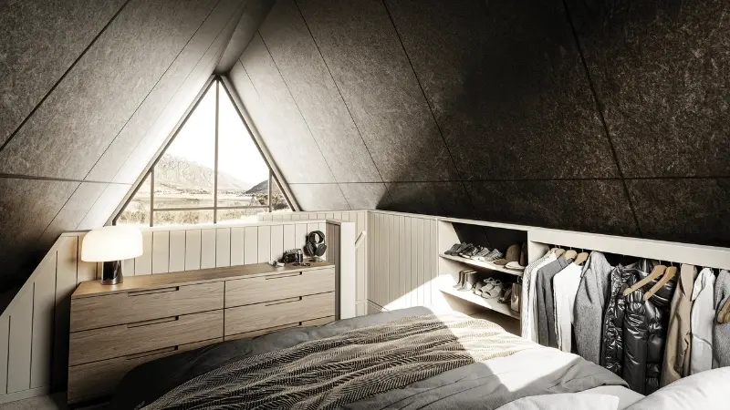 Feature glazing designed to frame alpine views while supporting thermal efficiency and indoor comfort