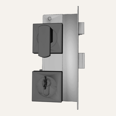 UNO Entrance door hardware | Apex 146 offset pull handle solid