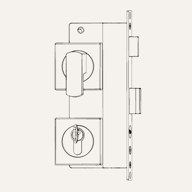UNO Entrance door hardware | Apex 146 offset pull handle