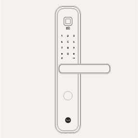 Yale 7220 Digital Lock _ Line Drawing