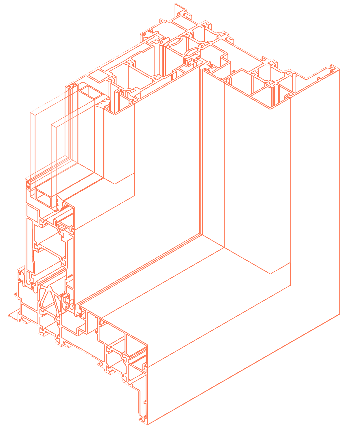 TH50 Sliding Door - Isometric